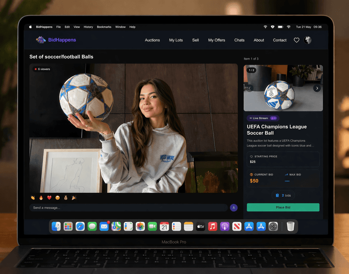 Live Auction Stream โ desktop preview